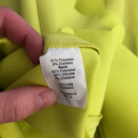 J. Crew Scalloped Drop-hem Dress Bright Kiwi - Picture 5 of 8